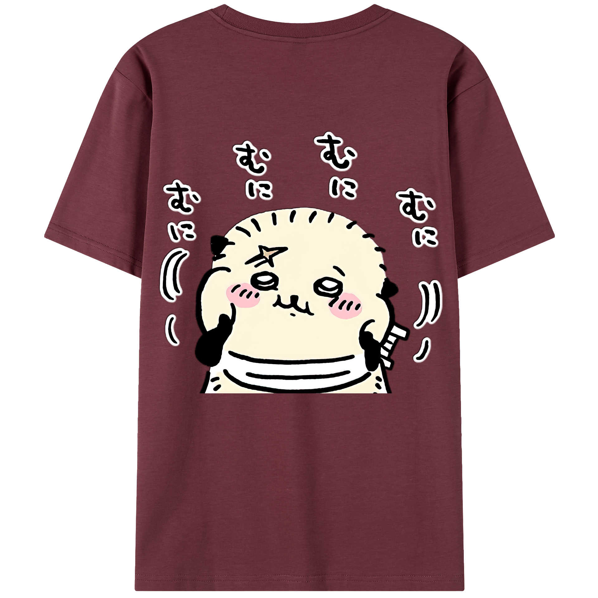 （画像用） ちいかわ ラッコ Chii-kawa Sea otter 綿100％半袖Tシャツ（背面プリント）